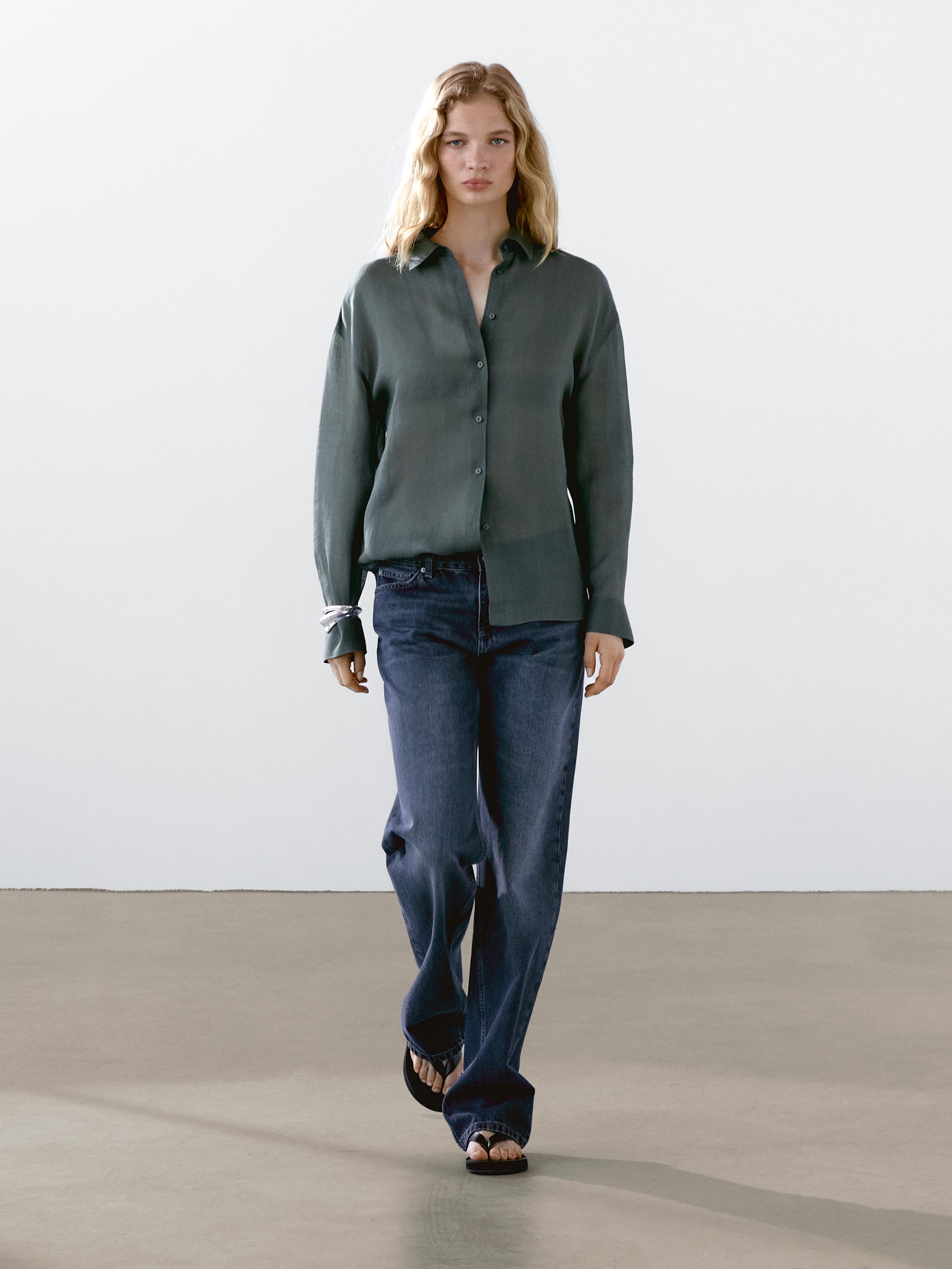 Chemisier fluide ramie